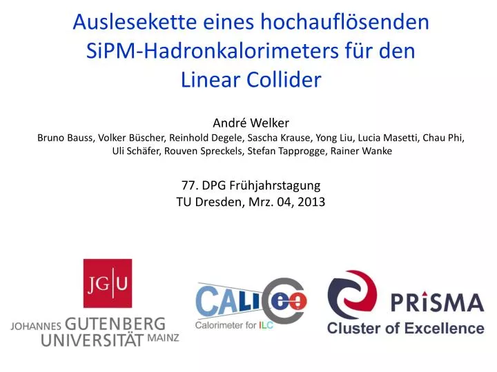 auslesekette eines hochaufl senden sipm hadronkalorimeters f r den linear collider