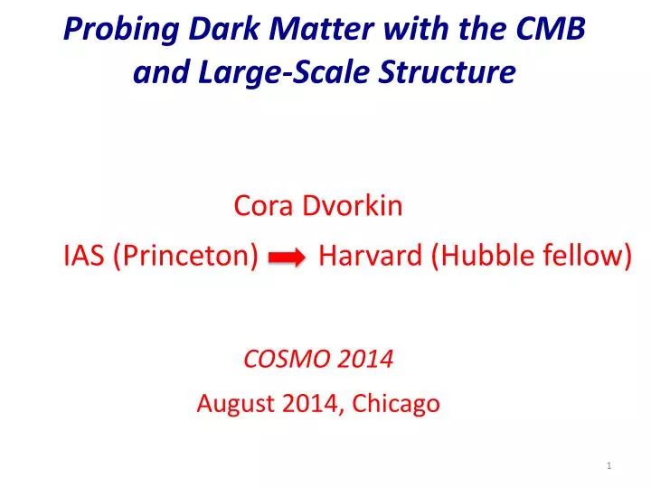 probing dark matter with the cmb and large scale structure