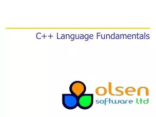 C++ Language Fundamentals