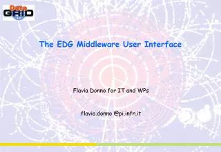 The EDG Middleware User Interface