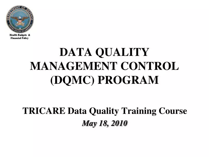 data quality management control dqmc program