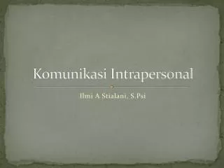 komunikasi intrapersonal