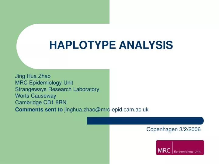 haplotype analysis