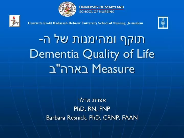 dementia quality of life measure