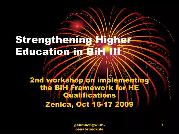 strengthening higher education in bih iii