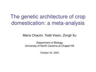 The genetic architecture of crop domestication: a meta-analysis