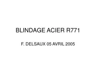 blindage acier r771