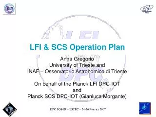 LFI &amp; SCS Operation Plan