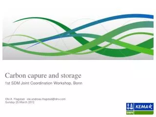 Carbon capure and storage