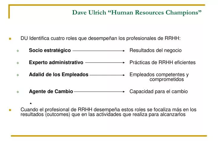 dave ulrich human resources champions