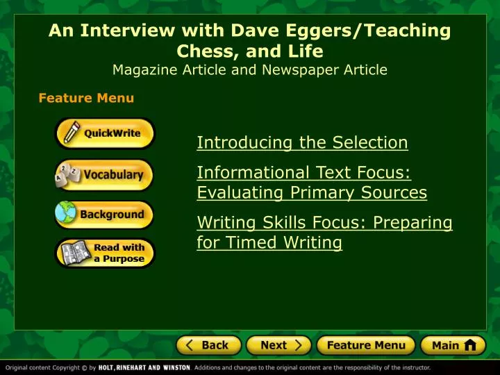 an interview with dave eggers teaching chess and life magazine article and newspaper article