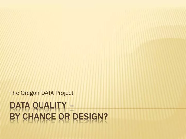 the oregon data project