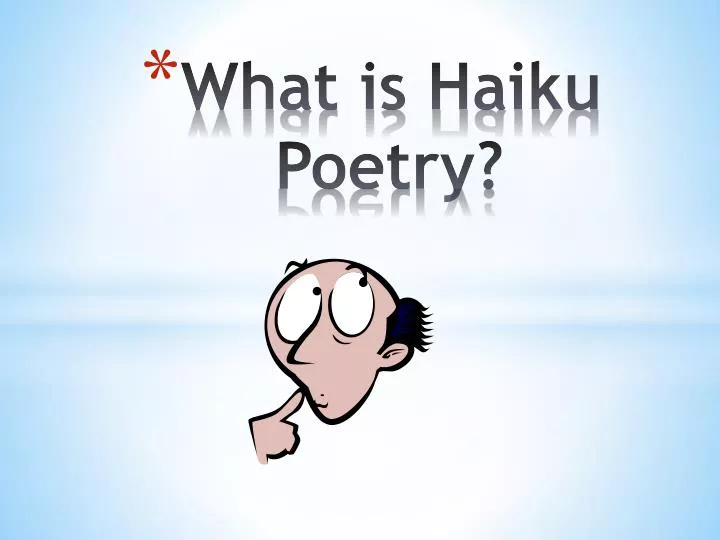 what is haiku poetry