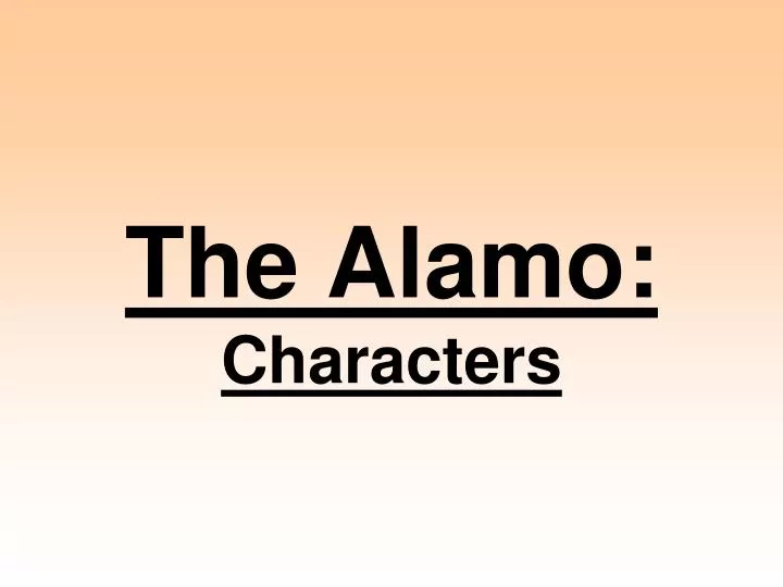 the alamo characters