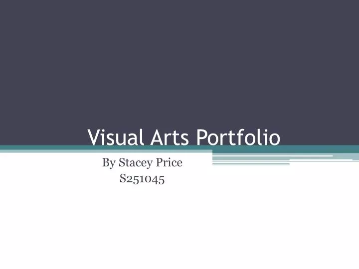 visual arts portfolio