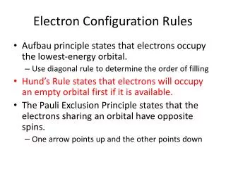 Electron Configuration Rules