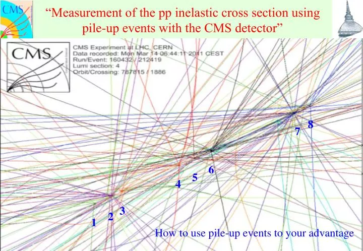 measurement of the pp inelastic cross section using pile up events with the cms detector