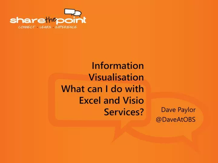 information visualisation what can i do with excel and visio services