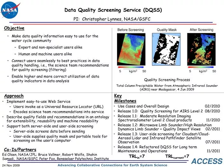 data quality screening service dqss