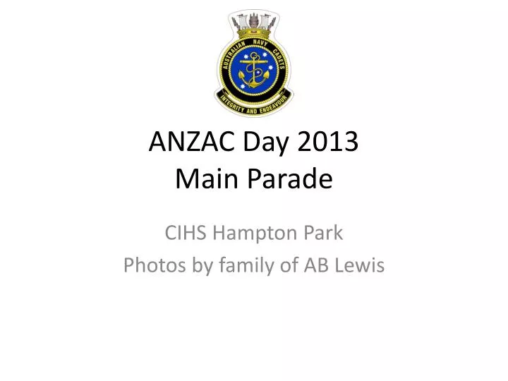 anzac day 2013 main parade