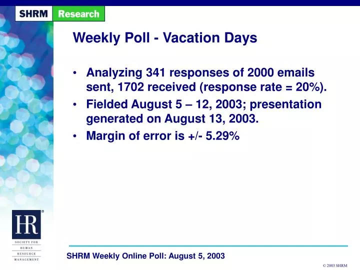 weekly poll vacation days