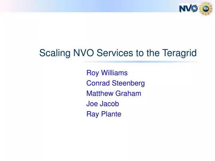 scaling nvo services to the teragrid