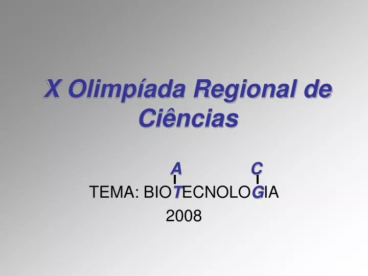 x olimp ada regional de ci ncias