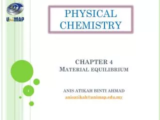 CHAPTER 4 Material equilibrium