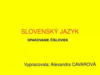 slovensk jazyk