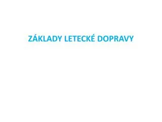 z klady leteck dopravy