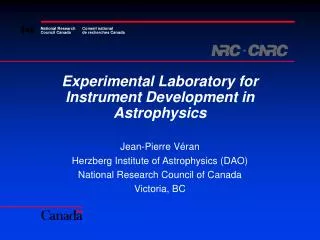 Experimental Laboratory for Instrument Development in Astrophysics