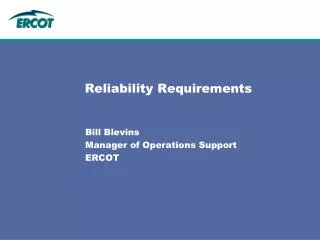 Reliability Requirements