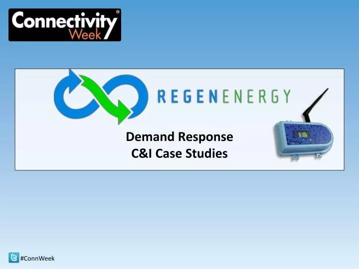 demand response c i case studies