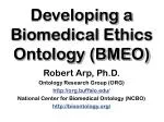 Developing a Biomedical Ethics Ontology (BMEO) - slide 1