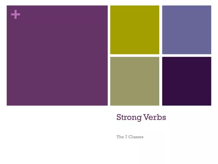 strong verbs