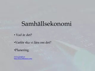 samh llsekonomi