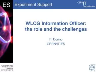 WLCG Information Officer: the role and the challenges