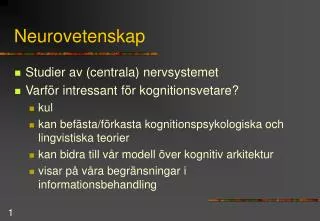 neurovetenskap