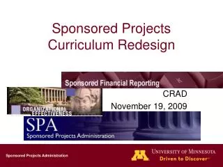 Sponsored Projects Curriculum Redesign