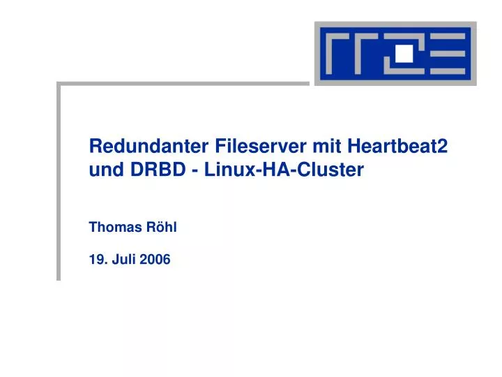 redundanter fileserver mit heartbeat2 und drbd linux ha cluster