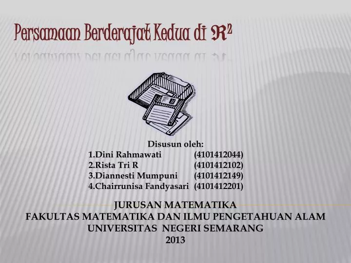 persamaan berderajat kedua di