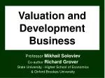 Valuation and Development Business - slide 1