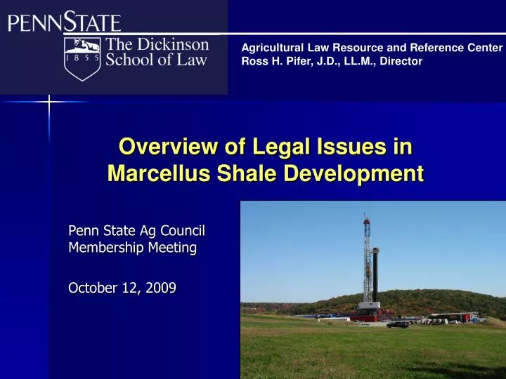 overview of legal issues in marcellus shale development
