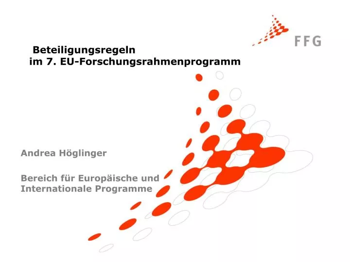 beteiligungsregeln im 7 eu forschungsrahmenprogramm