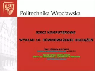 sieci komputerowe wyk ad 10 r wnowa enie obci e