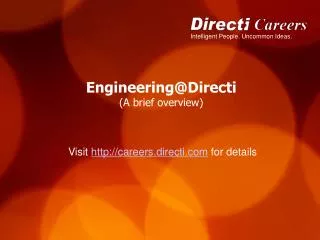 Engineering@Directi (A brief overview)