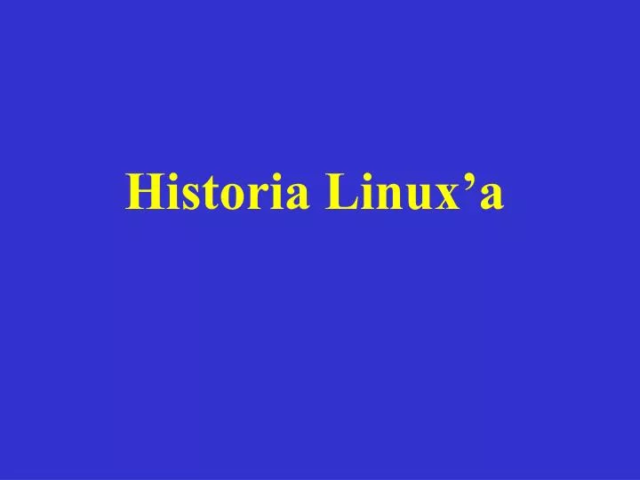 historia linux a