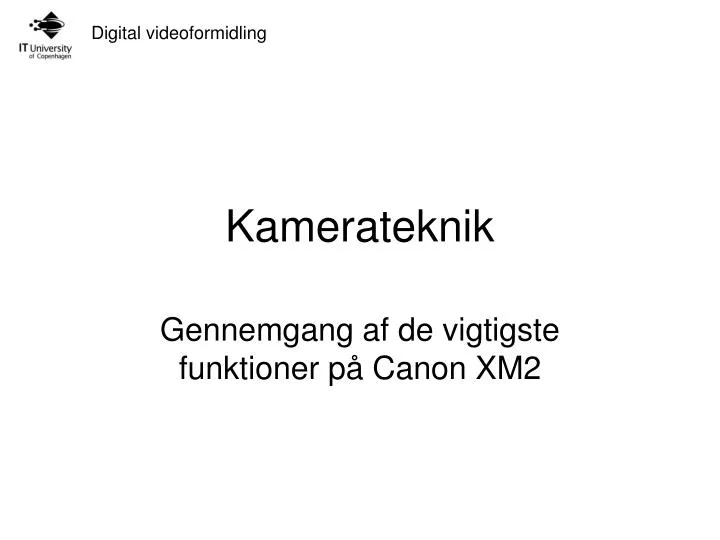 kamerateknik