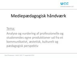 mediep dagogisk h ndv rk