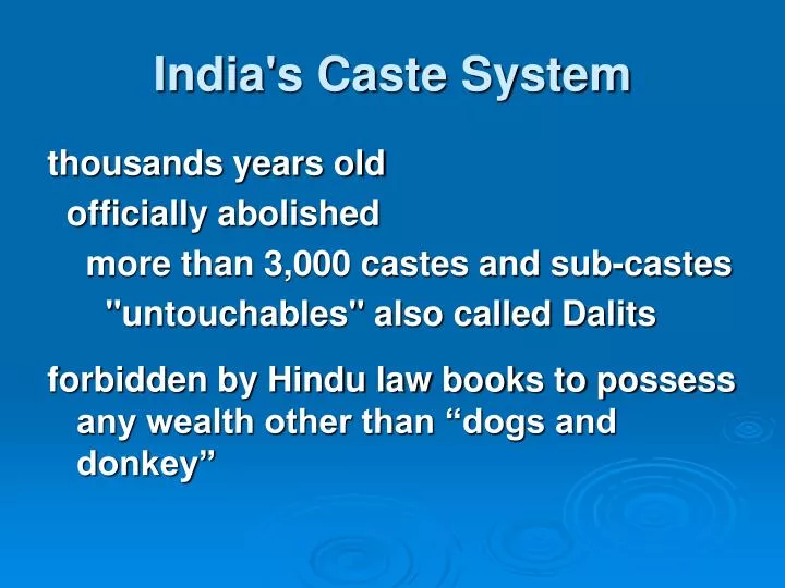 india s caste system